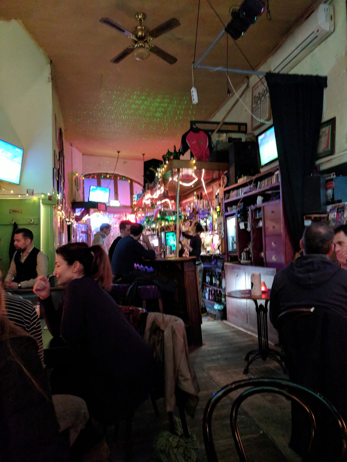 Oddly, an Irish pub in the middle of Amsterdam. It's a dive.